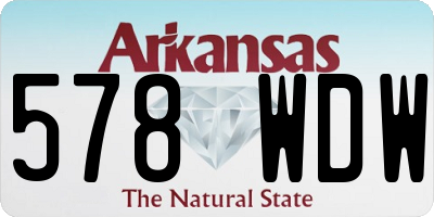 AR license plate 578WDW