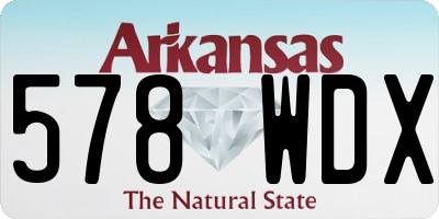 AR license plate 578WDX