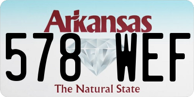 AR license plate 578WEF