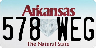 AR license plate 578WEG