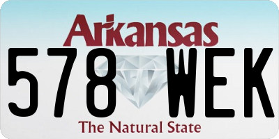 AR license plate 578WEK