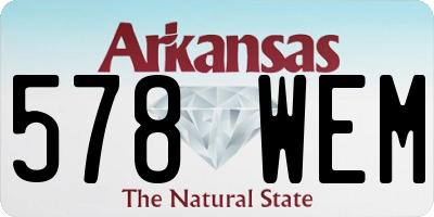 AR license plate 578WEM