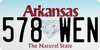 AR license plate 578WEN