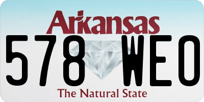 AR license plate 578WEO