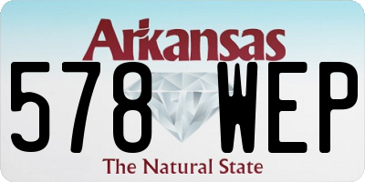 AR license plate 578WEP