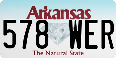 AR license plate 578WER