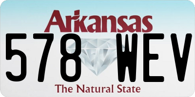 AR license plate 578WEV