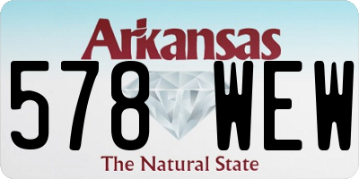 AR license plate 578WEW