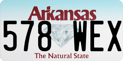 AR license plate 578WEX