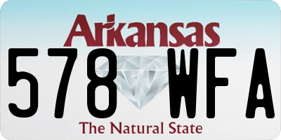 AR license plate 578WFA