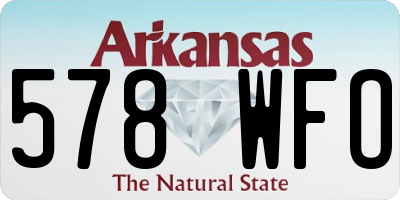 AR license plate 578WFO