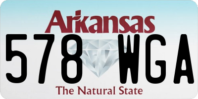 AR license plate 578WGA