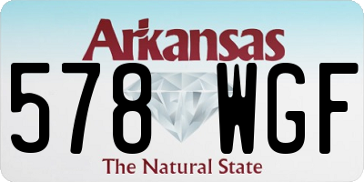 AR license plate 578WGF