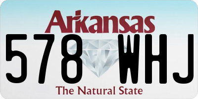 AR license plate 578WHJ
