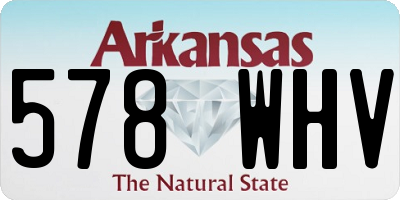 AR license plate 578WHV