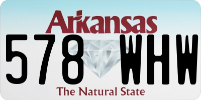 AR license plate 578WHW