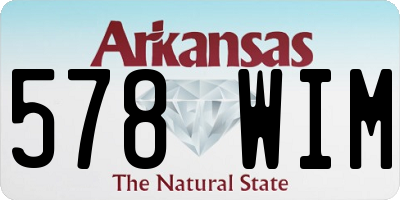AR license plate 578WIM