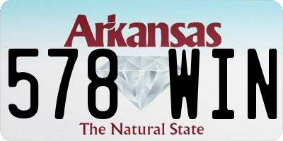 AR license plate 578WIN