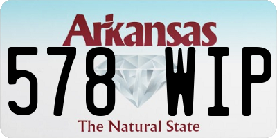 AR license plate 578WIP