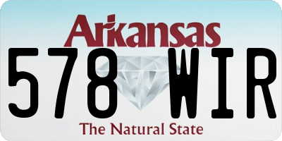 AR license plate 578WIR