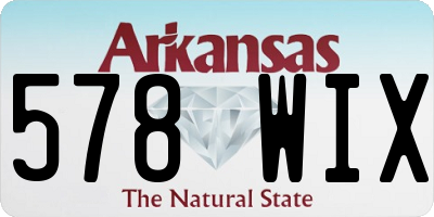 AR license plate 578WIX
