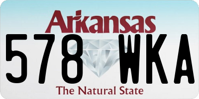 AR license plate 578WKA