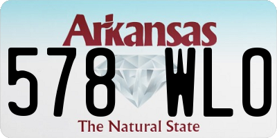 AR license plate 578WLO