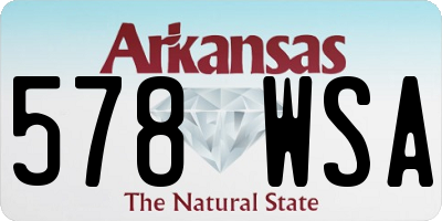 AR license plate 578WSA