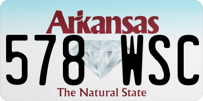 AR license plate 578WSC