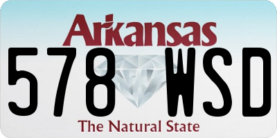 AR license plate 578WSD