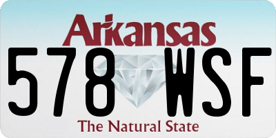 AR license plate 578WSF