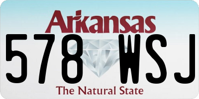 AR license plate 578WSJ