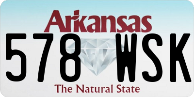 AR license plate 578WSK