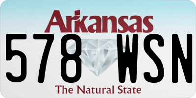 AR license plate 578WSN
