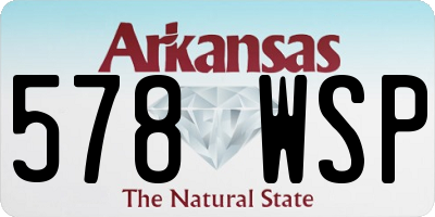 AR license plate 578WSP