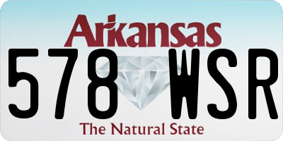AR license plate 578WSR