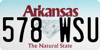 AR license plate 578WSU