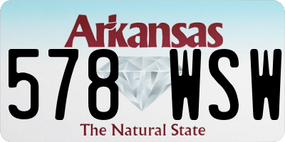 AR license plate 578WSW