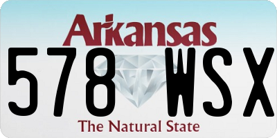 AR license plate 578WSX