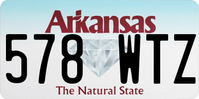 AR license plate 578WTZ