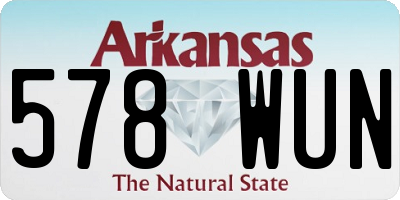 AR license plate 578WUN
