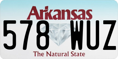 AR license plate 578WUZ