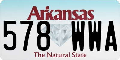 AR license plate 578WWA