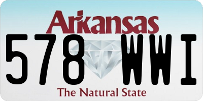 AR license plate 578WWI