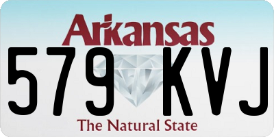 AR license plate 579KVJ