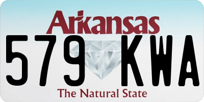 AR license plate 579KWA