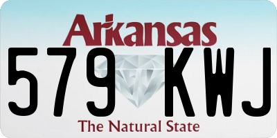 AR license plate 579KWJ