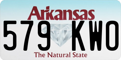 AR license plate 579KWO