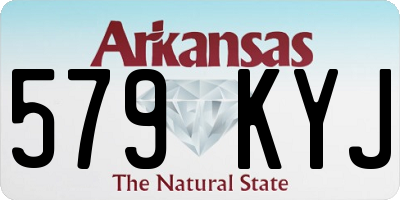 AR license plate 579KYJ