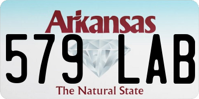 AR license plate 579LAB